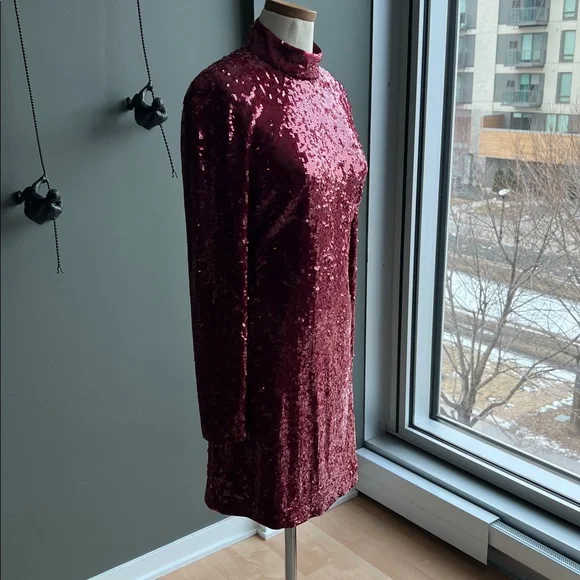 New Veronica Beard Sylee Long Sleeve Sequined Mini Dress Size 6